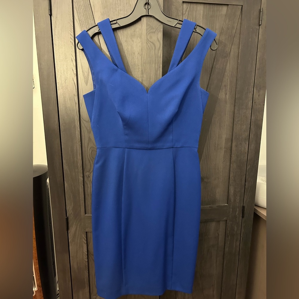 Black Halo double strap blue dress | size 4 | excellent condition